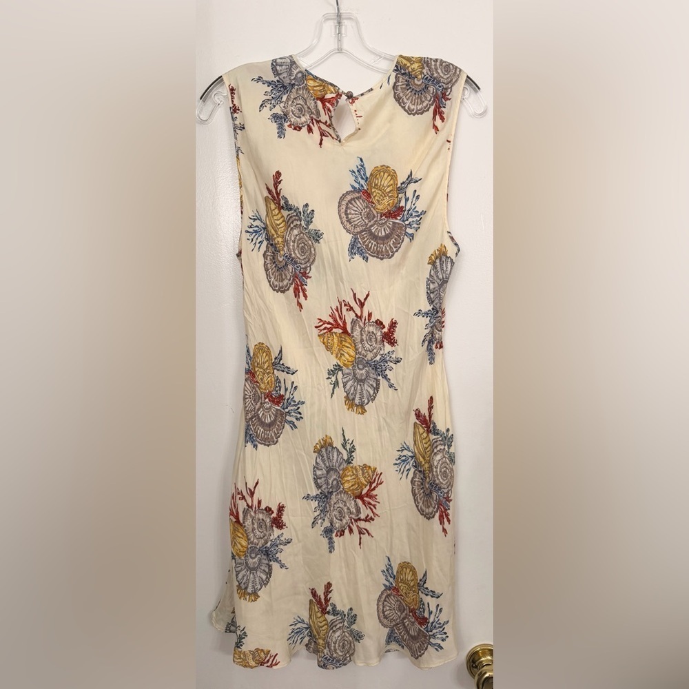 DOEN Alamere Seashell Bias Cut Sleeveless Mini Dress in Mer Botanique Size XL - Picture 5 of 10